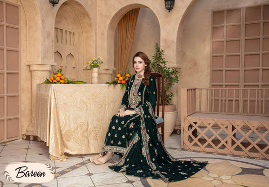 Mah Meer Green Velvet formal wear